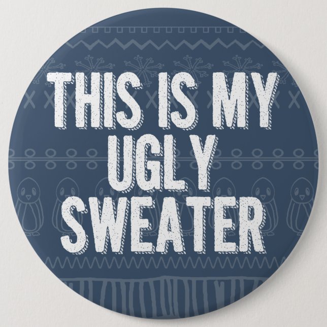 Christmas ugly sweater party pin (Front)