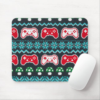 Christmas Ugly Sweater Pattern Gaming Controller Mouse Pad