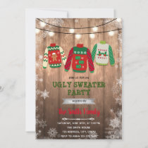 Christmas ugly sweater theme invitation
