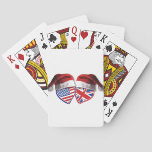 Christmas UK USA Patriotic Heats Poker Cards