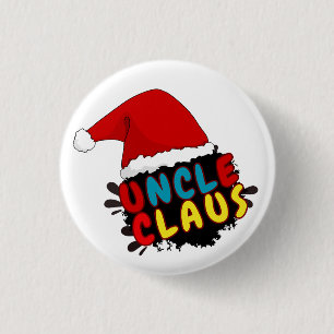 christmas uncle claus button