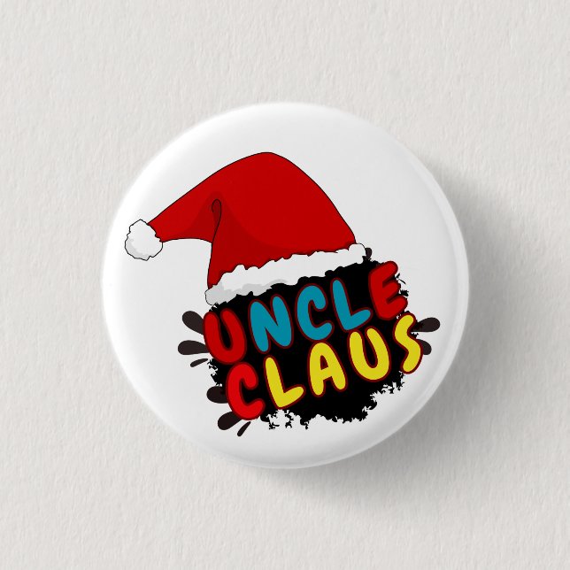 christmas uncle claus button (Front)