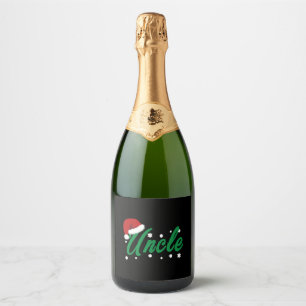 Christmas Uncle Sparkling Wine Label