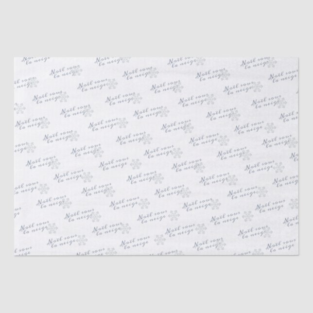 Christmas Under the Snow White Christmas in French Tissue Paper (Front)