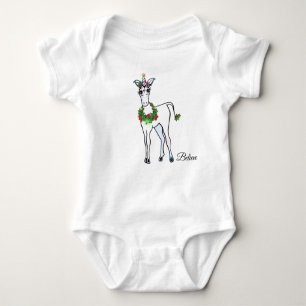 Christmas Unicorn Baby Bodysuit