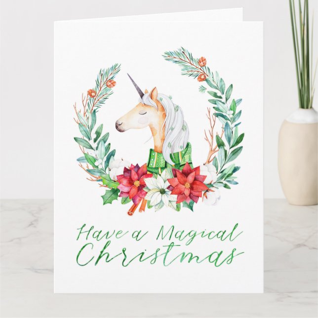 Christmas Unicorn Card (Front)