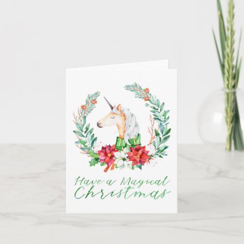 Christmas Unicorn Card