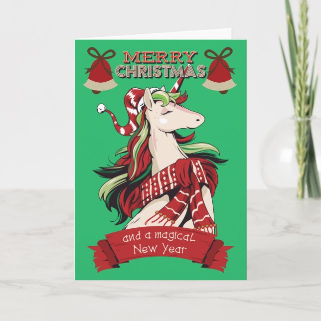 Christmas Unicorn Card (Front)
