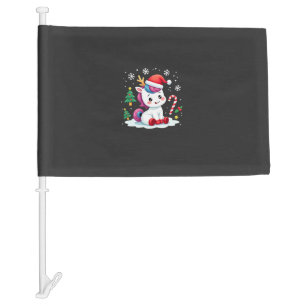 Christmas Unicorn Cute Magical Xmas Toddler Girls Car Flag