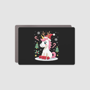 Christmas Unicorn Cute Magical Xmas Toddler Girls  Car Magnet