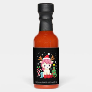 Christmas Unicorn Cute Magical Xmas Toddler Girls Hot Sauces