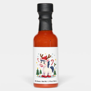 Christmas Unicorn Cute Magical Xmas Toddler Girls Hot Sauces