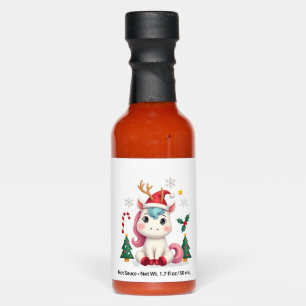 Christmas Unicorn Cute Magical Xmas Toddler Girls Hot Sauces