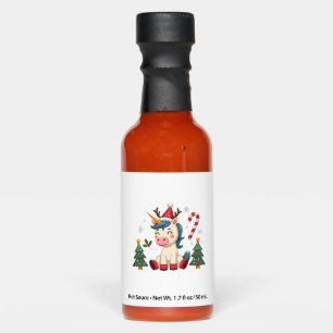 Christmas Unicorn Cute Magical Xmas Toddler Girls Hot Sauces