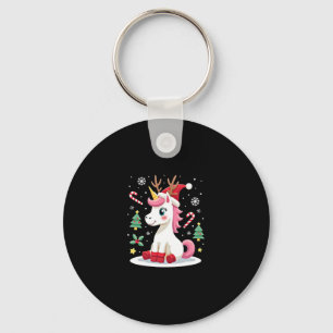 Christmas Unicorn Cute Magical Xmas Toddler Girls Keychain