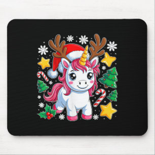 Christmas Unicorn Cute Magical Xmas Toddler Girls Mouse Pad
