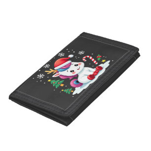 Christmas Unicorn Cute Magical Xmas Toddler Girls Tri-fold Wallet
