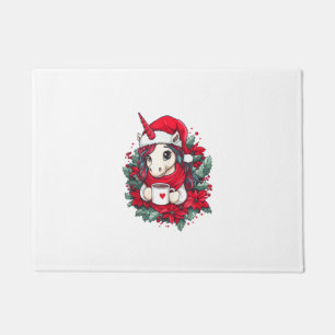 Christmas Unicorn Decor Girls Boys Kids Christmas Doormat
