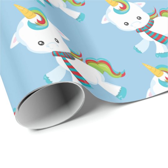 Christmas unicorn Fantasy Christmas party wrap Wrapping Paper