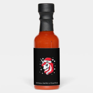 Christmas Unicorn For Girls Red Santa Hat Winter H Hot Sauces