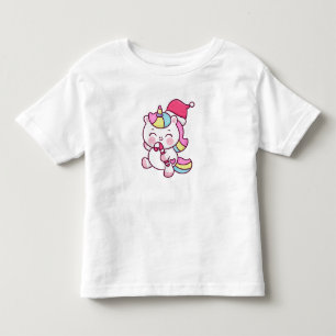 Christmas Unicorn Girl  Toddler T-shirt