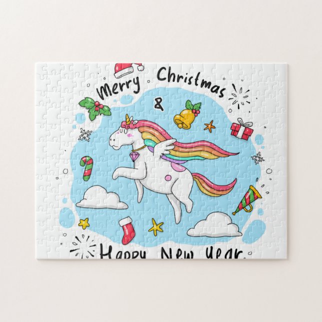 Christmas Unicorn Jigsaw Puzzle (Horizontal)
