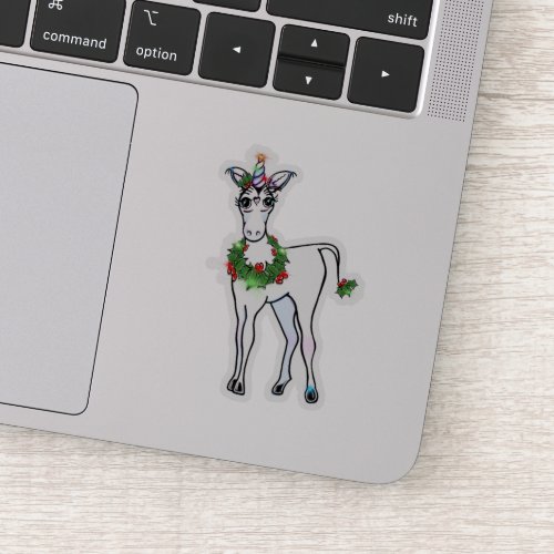 Christmas Unicorn just believe Sticker
