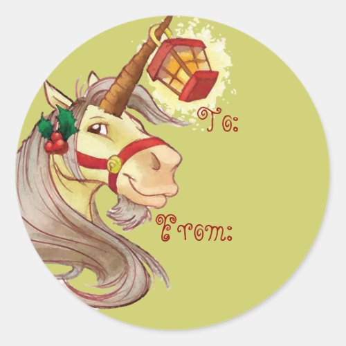 Christmas Unicorn Name Tags