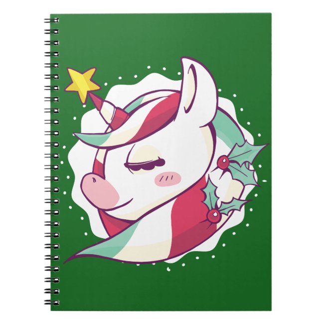 Christmas Unicorn Notebook