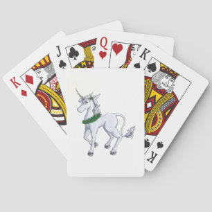 Christmas Unicorn Poker Cards