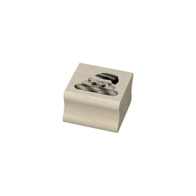 Christmas unicorn poop emoji rubber stamp (Stamp)