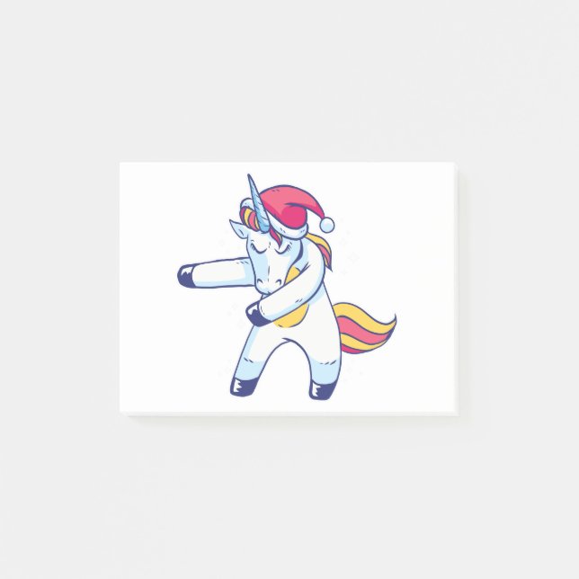 Christmas Unicorn Post-it Notes (Front)