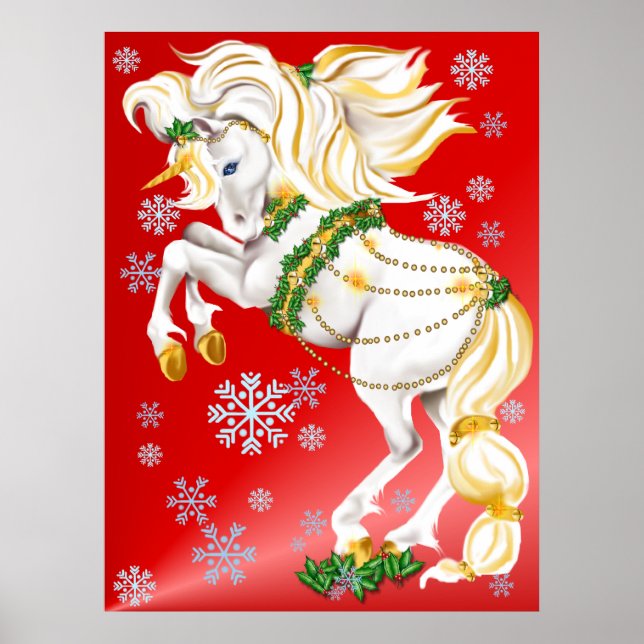 Christmas Unicorn poster (Front)