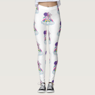 christmas unicorn santa claus leggings