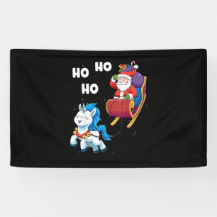Christmas Unicorn Shirt Magical Xmas Santa Claus S Banner