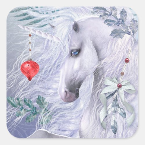 Christmas Unicorn Stickers