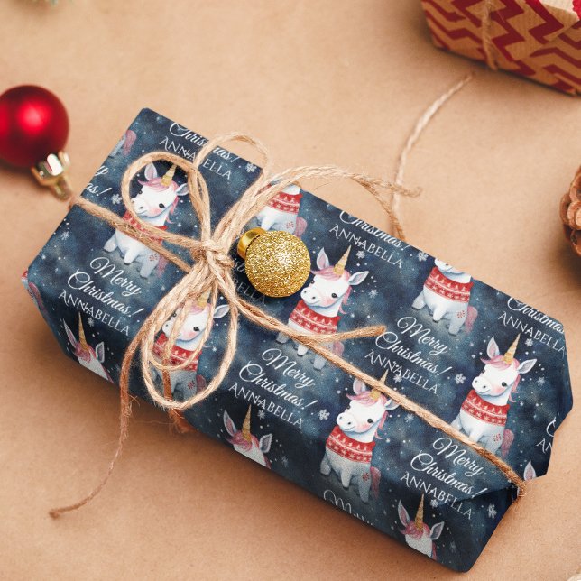 Christmas Unicorn Sweater Wrapping Paper (Creator Uploaded)
