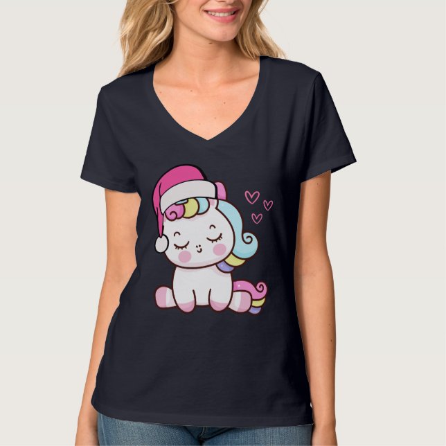 Christmas Unicorn T-Shirt (Front)