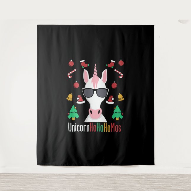 Christmas Unicorn                                  Tapestry (Front)