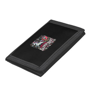 Christmas Unicorns Sleigh Ride Merry Christmas San Tri-fold Wallet