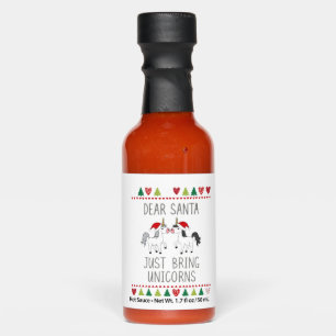Christmas Unicorns Ugly Xmas Sweater Unicorn Lover Hot Sauces