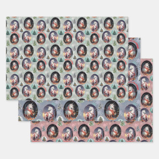 Christmas Unicorn's Wrapping Paper Sheets
