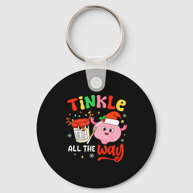 Christmas Urologist Nephrologist T Healthcare Work Keychain (Front)