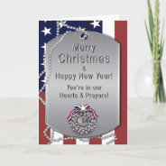 Christmas - Usa Military - Dog Tags/wreath Holiday Card at Zazzle
