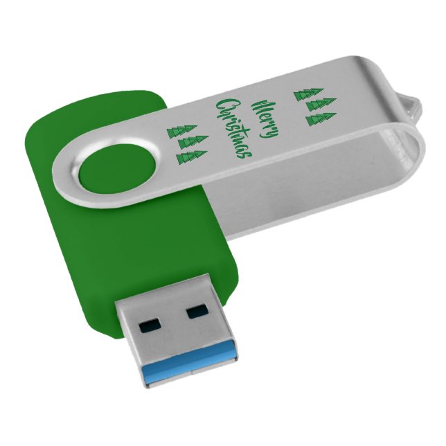 Christmas USB by dalDesignNZ Flash Drive (Angled)