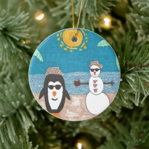 Christmas Vacation Ceramic Ornament