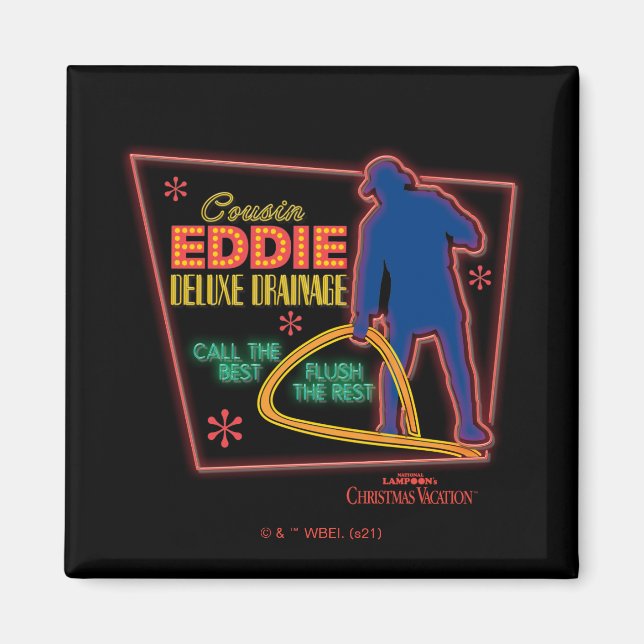Christmas Vacation | Cousin Eddie Neon Sign Magnet (Front)