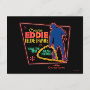 Christmas Vacation Cousin Eddie Neon Sign Postcard