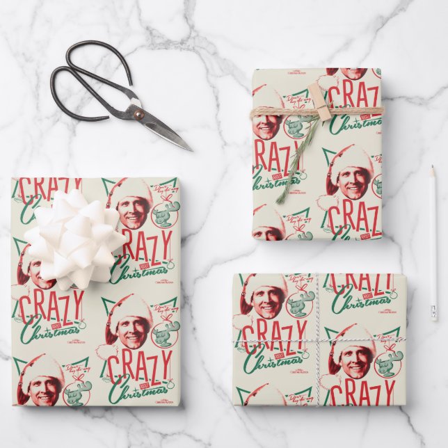 Christmas Vacation Crazy About Christmas Wrapping Paper Sheets (Front)