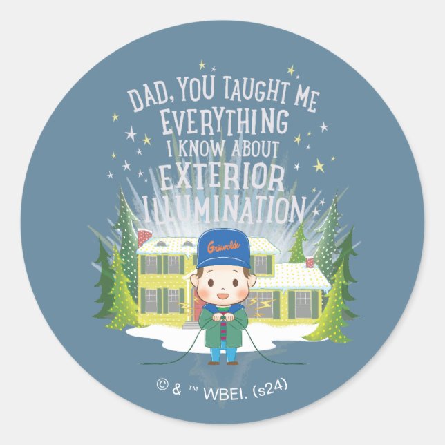 Christmas Vacation Exterior Illumination Classic Round Sticker (Front)